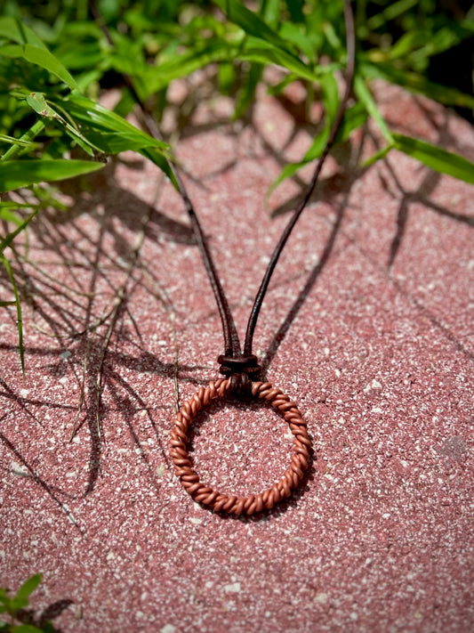 EMF Protection Copper Tensor Ring Necklace | Energy Alignment & Grounding