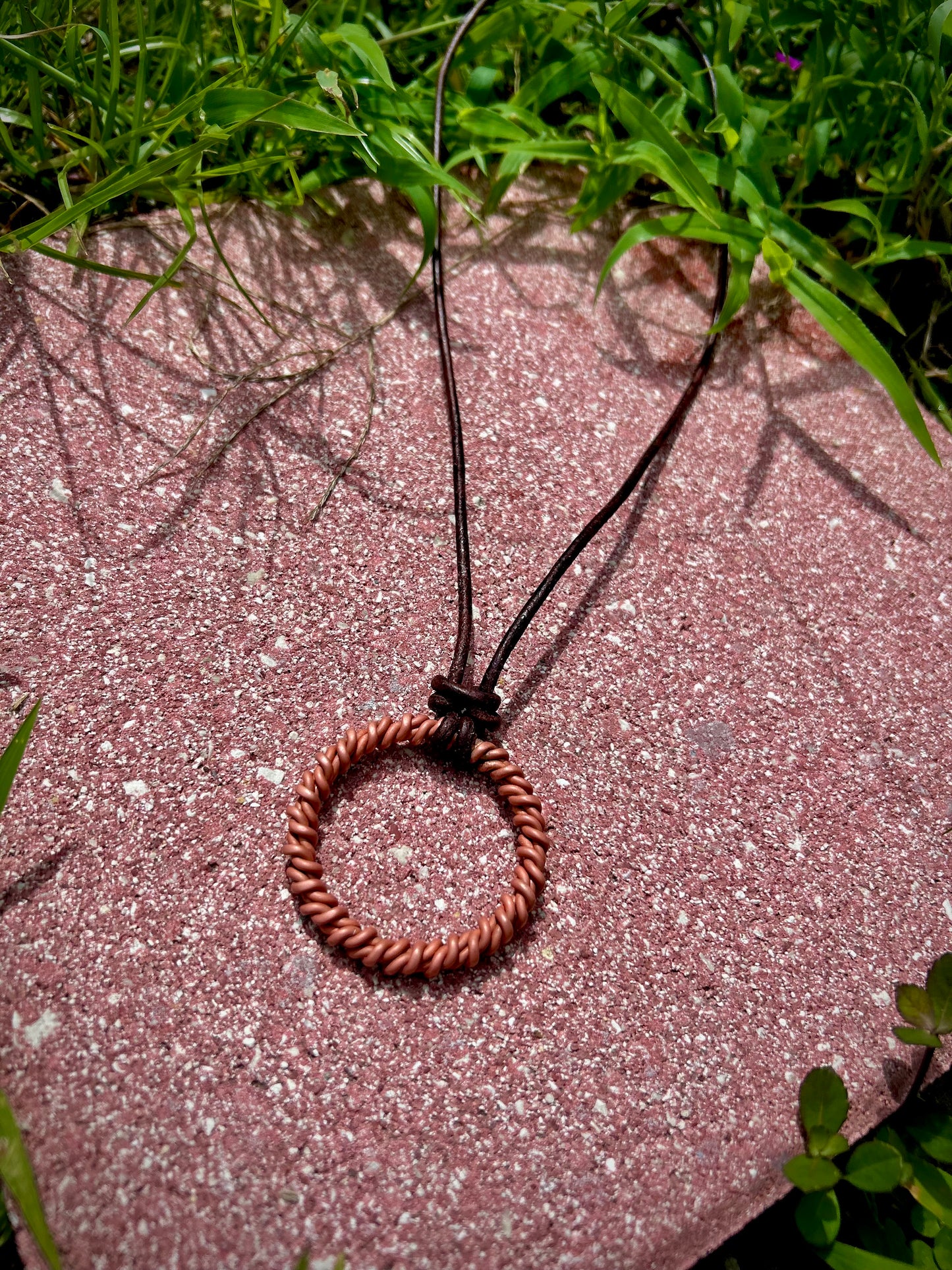 EMF Protection Copper Tensor Ring Necklace | Energy Alignment & Grounding