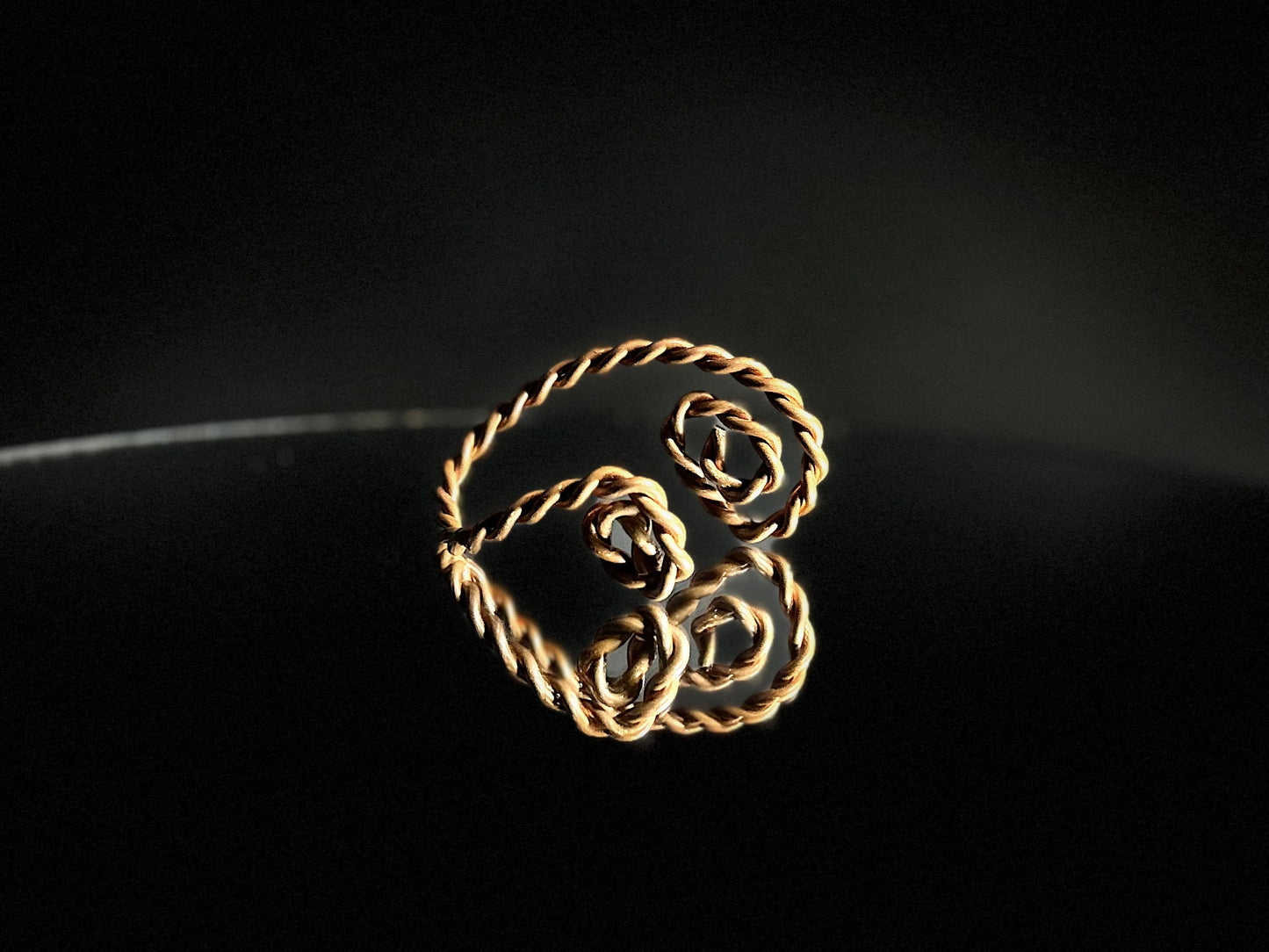 Sacred Copper Palm Coil | EMF Protection & Energy Balancing Tool (10.31” / 26.2 cm) Measurement