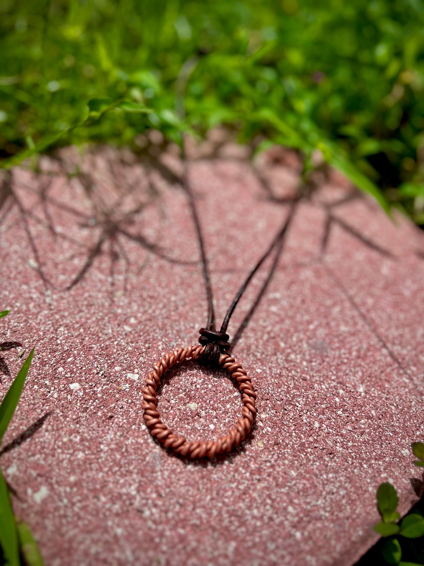 EMF Protection Copper Tensor Ring Necklace | Energy Alignment & Grounding