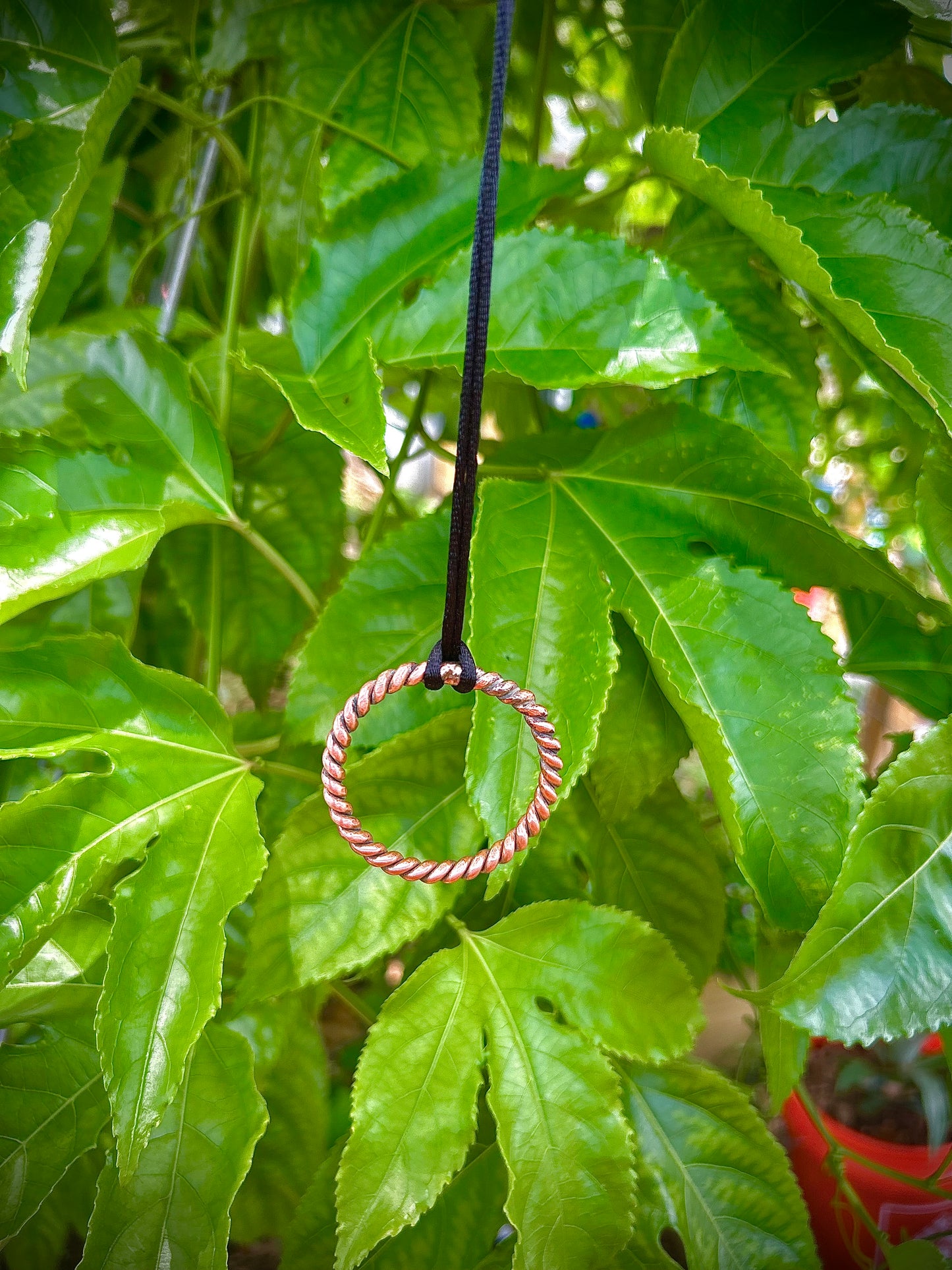 Copper Tensor Ring Necklace – Quarter Sacred Cubit (5.13” / 13.03 cm) | 144 MHz EMF Protection & Energy Alignment Chain