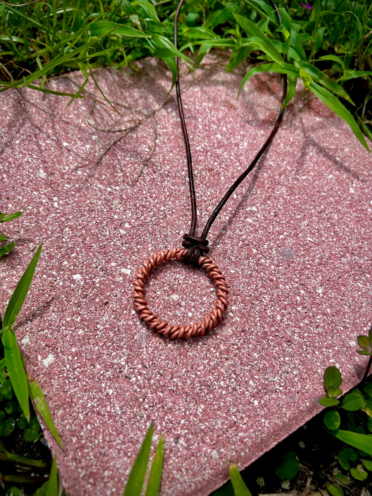 EMF Protection Copper Tensor Ring Necklace | Energy Alignment & Grounding