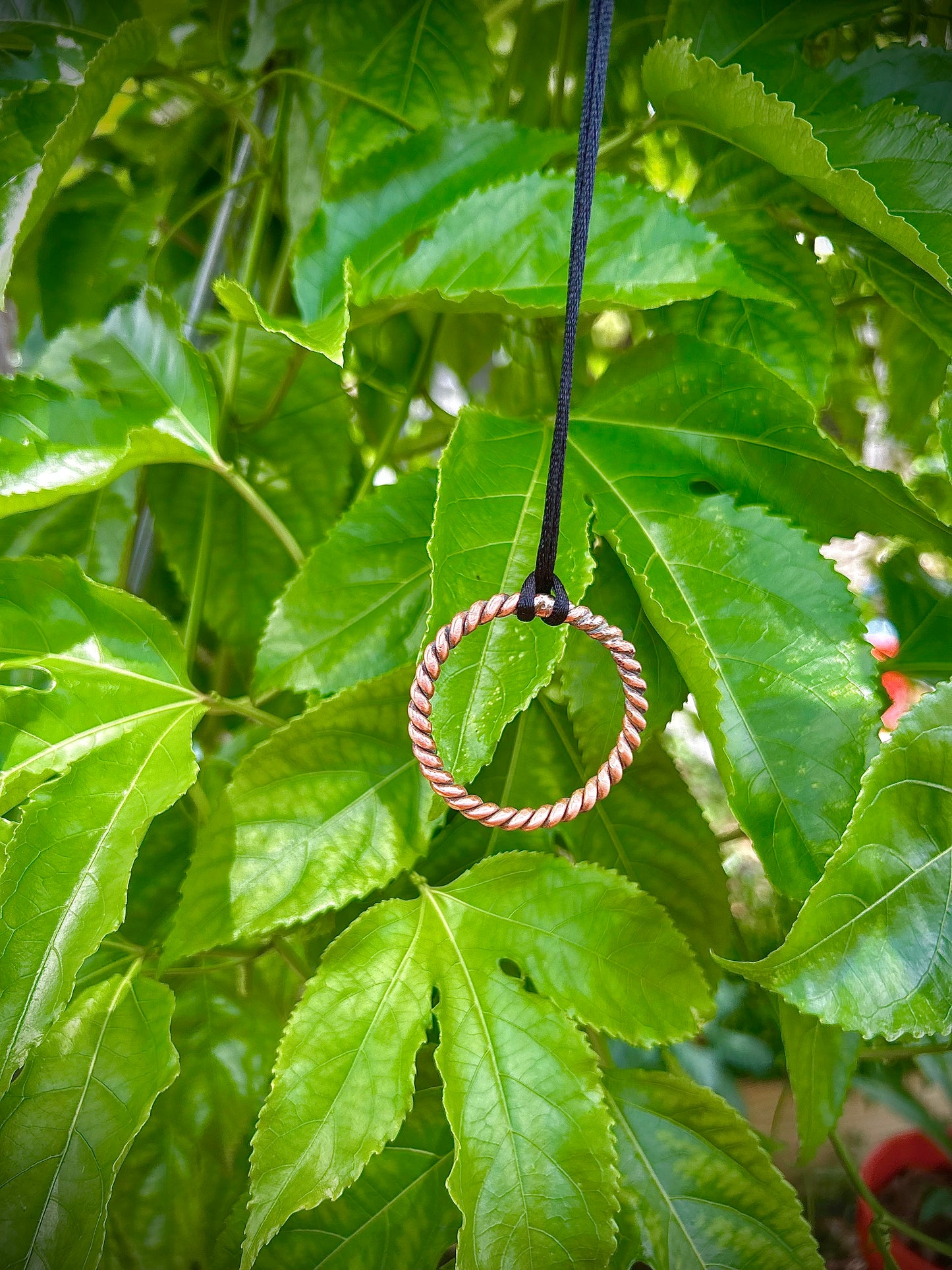 Copper Tensor Ring Necklace – Quarter Sacred Cubit (5.13” / 13.03 cm) | 144 MHz EMF Protection & Energy Alignment Chain
