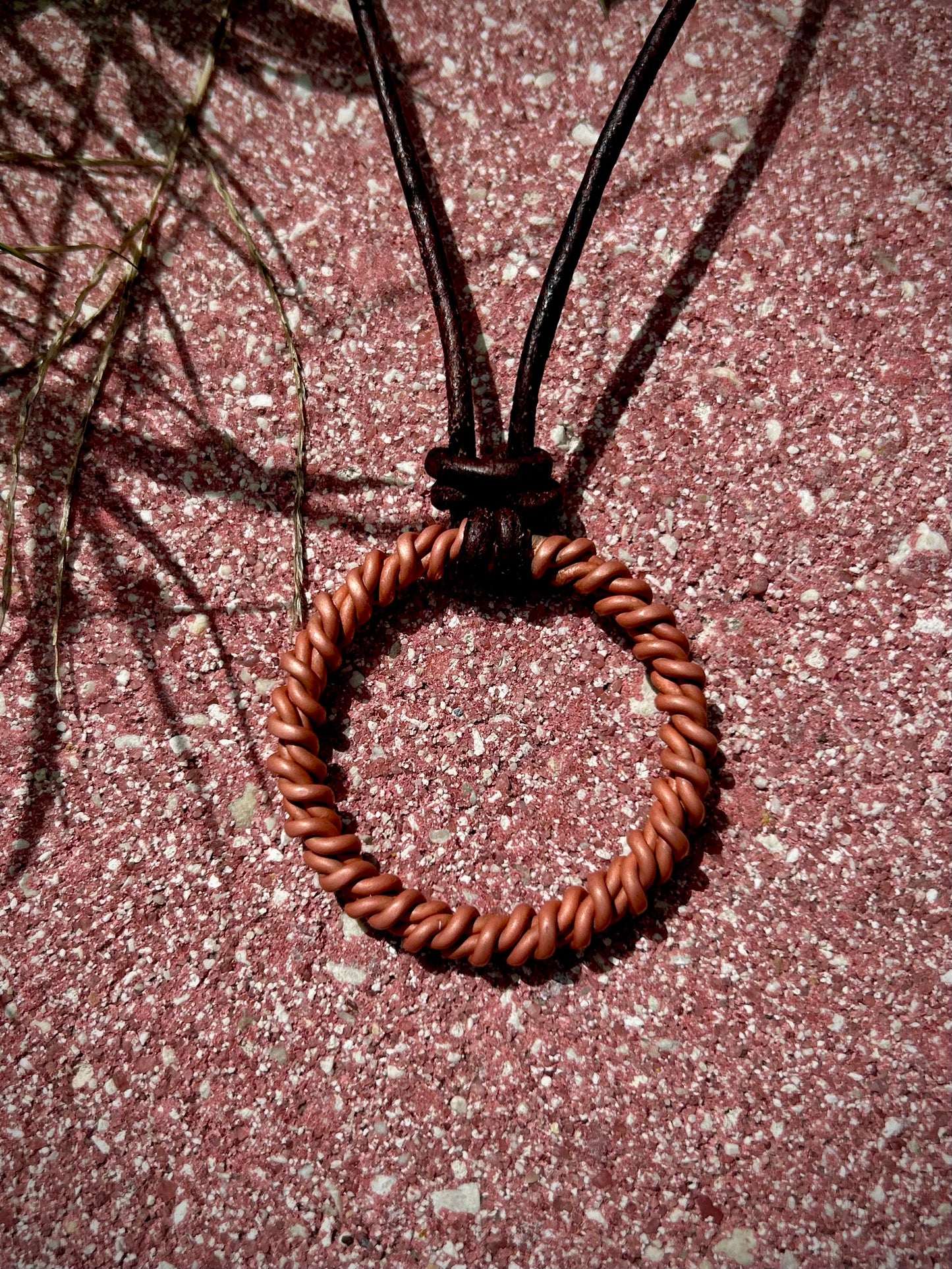 EMF Protection Copper Tensor Ring Necklace | Energy Alignment & Grounding