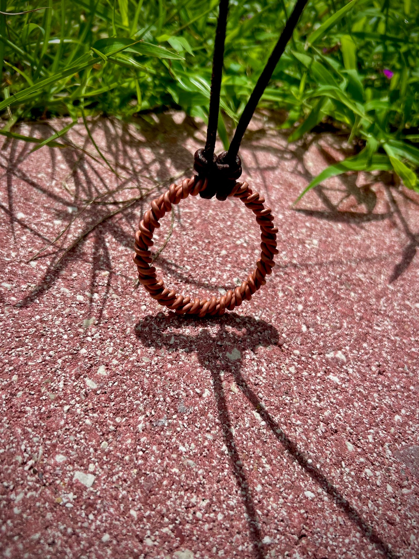 EMF Protection Copper Tensor Ring Necklace | Energy Alignment & Grounding