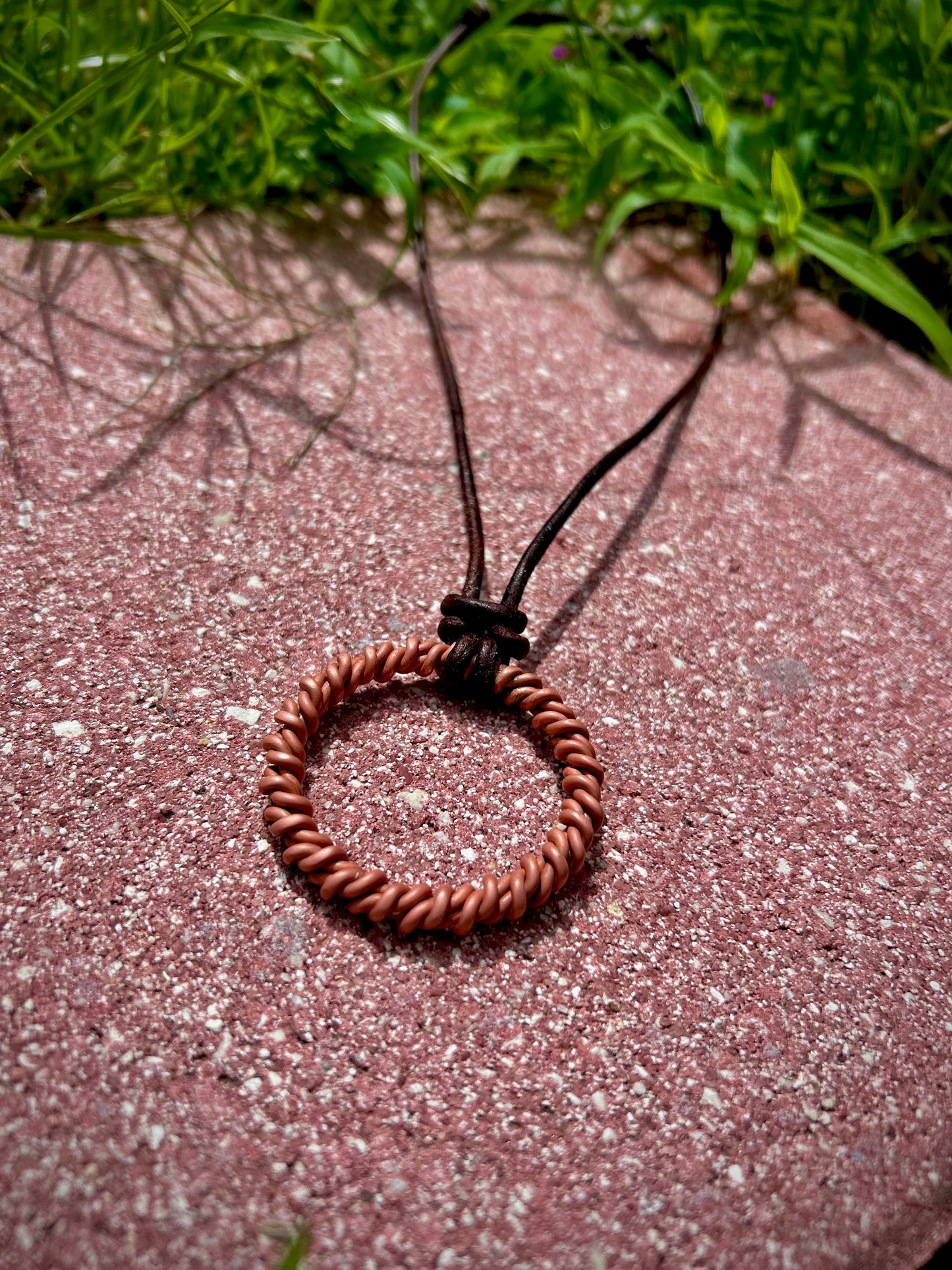 EMF Protection Copper Tensor Ring Necklace | Energy Alignment & Grounding