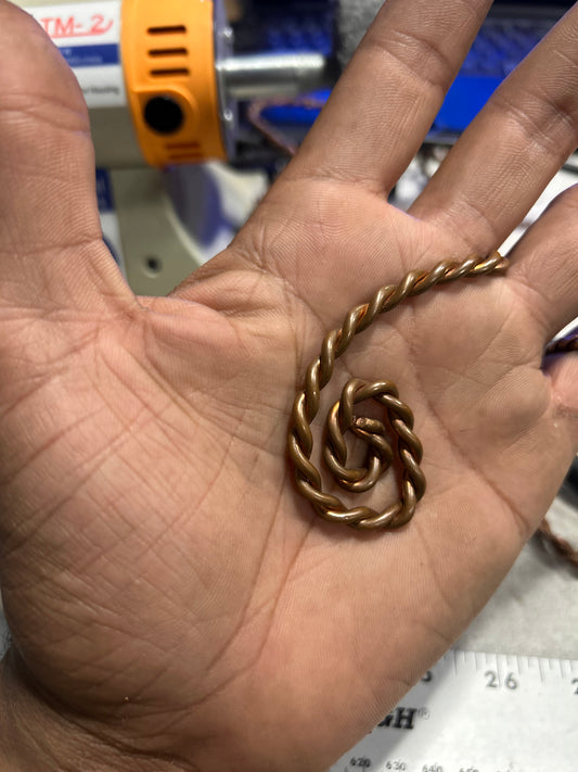 Sacred Copper Palm Coil | EMF Protection & Energy Balancing Tool (10.31” / 26.2 cm) Measurement