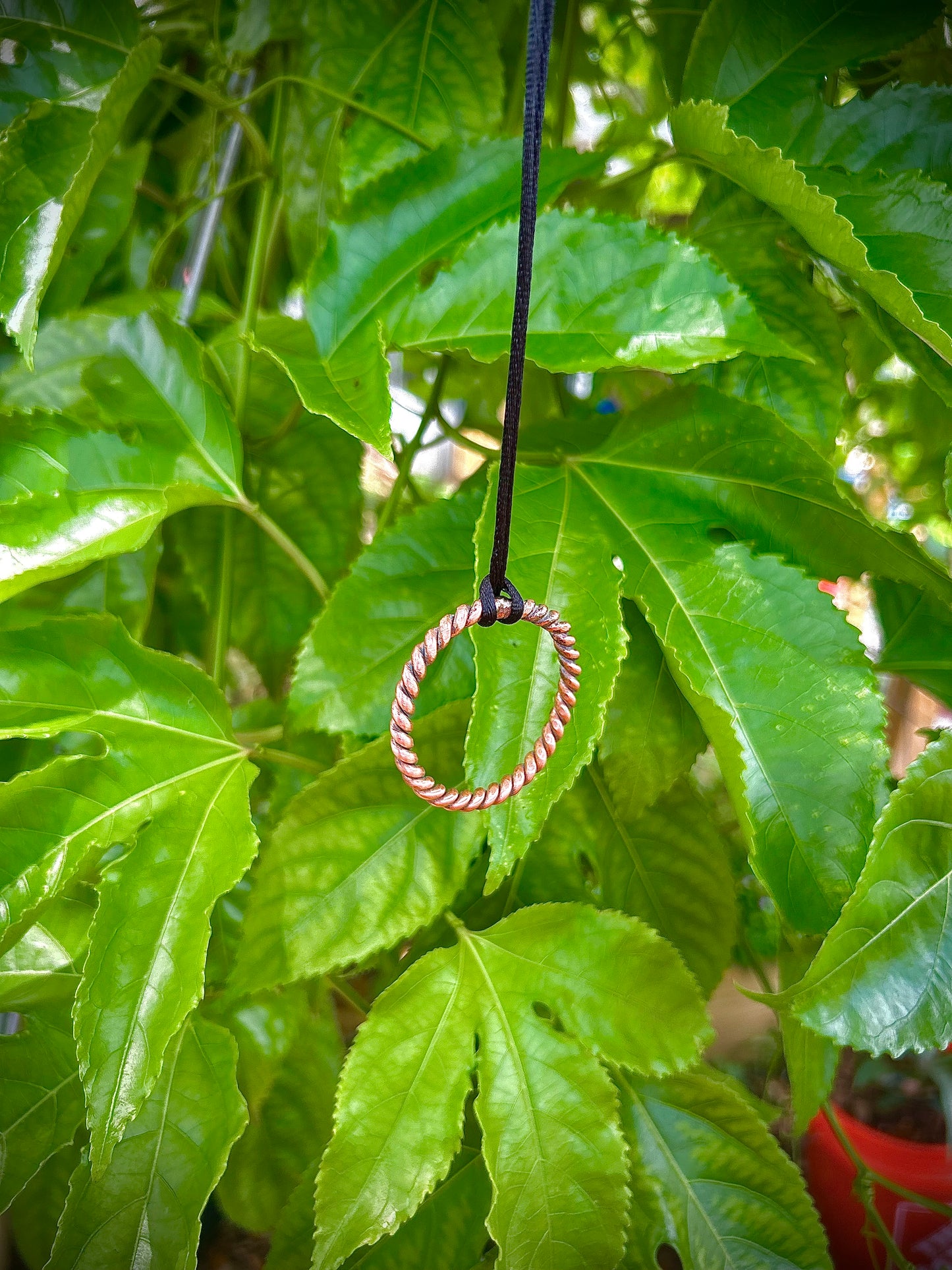Copper Tensor Ring Necklace – Quarter Sacred Cubit (5.13” / 13.03 cm) | 144 MHz EMF Protection & Energy Alignment Chain