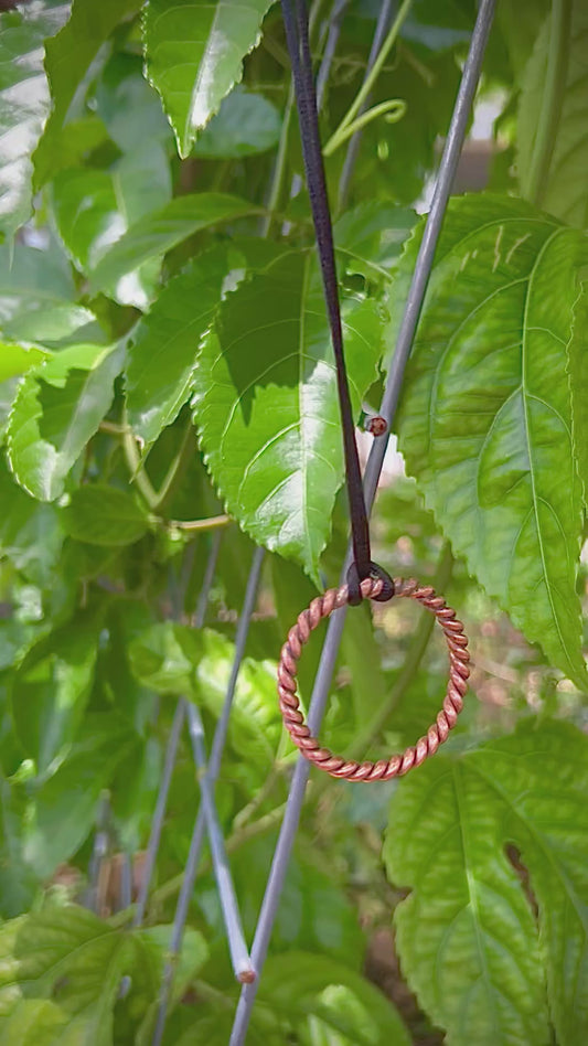Copper Tensor Ring Necklace – Quarter Sacred Cubit (5.13” / 13.03 cm) | 144 MHz EMF Protection & Energy Alignment Chain
